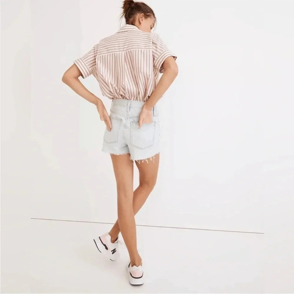 Madewell Relaxed Denim Shorts in Essen Wash Women’s 28 Jean Cut-Offs Americana - Picture 1 of 16
